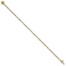 Load image into Gallery viewer, MELANIA ll - Pear Diamond Half Bezel Set Tennis Bracelet Petite
