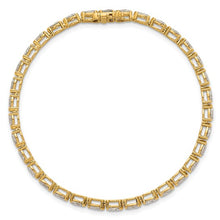 Load image into Gallery viewer, MELANIA ll - Pear Diamond Half Bezel Set Tennis Bracelet Petite
