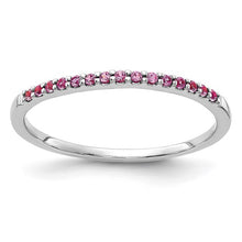 Load image into Gallery viewer, RINA - The Half Eternity Pink Sapphire Stackable Ring
