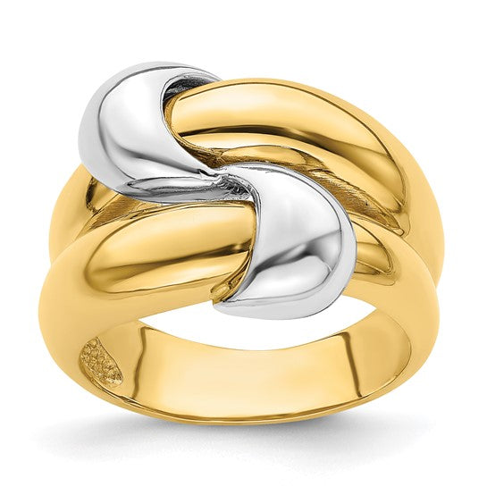 AMADEA - The Two-Tone Knot Dome Ring