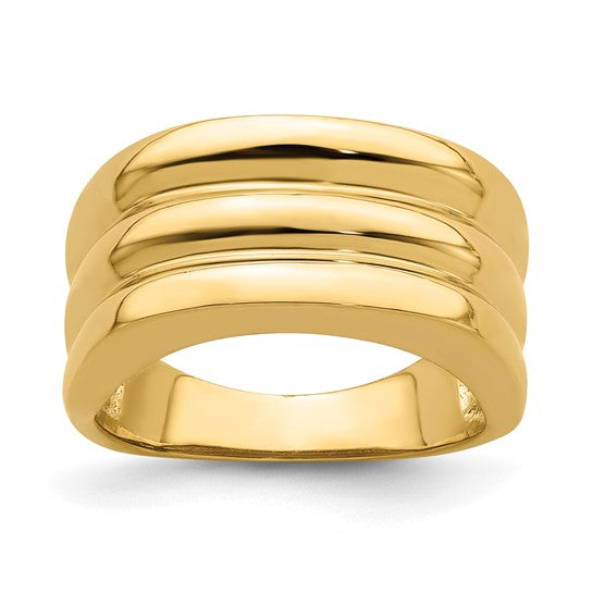 FRANCESCA - Ridge Dome Stacked Ring