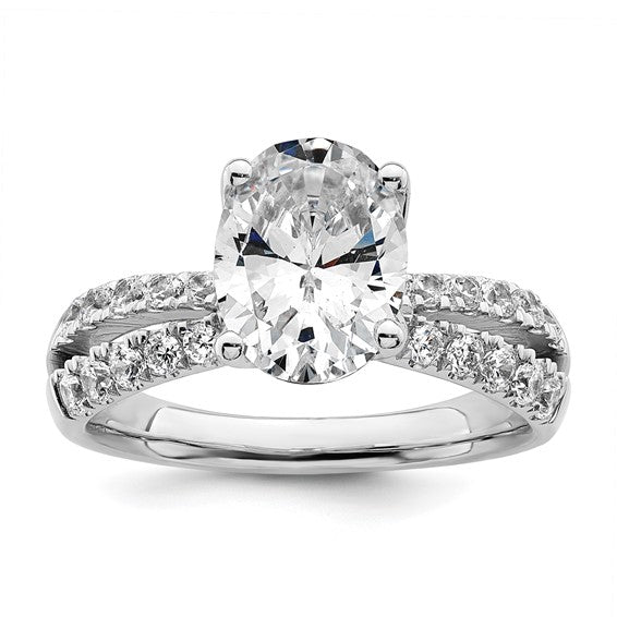 AMELIA - Double Band Oval Diamond Ring