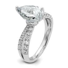 Load image into Gallery viewer, JEANNE - The Double Band Pear Diamond Ring
