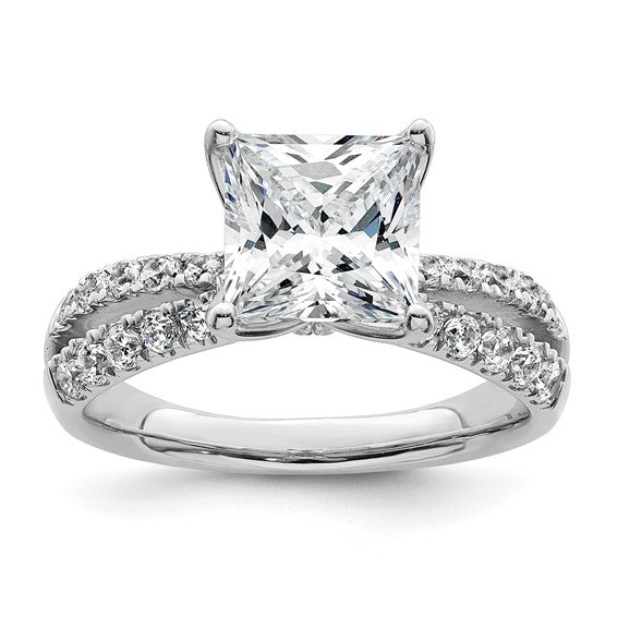 PERRIE - Double Band Princess cut Diamond Ring