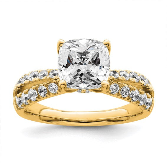 CAMILLE - The Double Band Cushion Diamond Ring