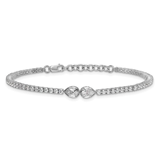 ROSA - Double Pear Diamond Tennis Bracelet
