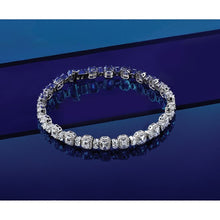 Load image into Gallery viewer, GIORGIA - Emerald and Round Diamond Tennis Bracelet
