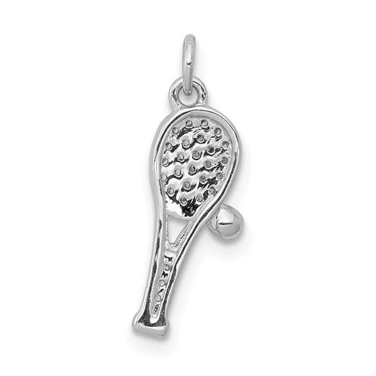 CAMILLA - Diamond Tennis Racket Pendant Necklace