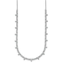 Load image into Gallery viewer, LORETA - Three-Prong Diamond Tennis Necklace

