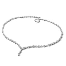 Load image into Gallery viewer, SELENA - Drop Down Pear Diamond Tennis Necklace
