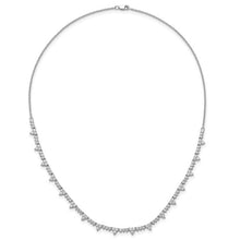 Load image into Gallery viewer, LORETA - Three-Prong Diamond Tennis Necklace
