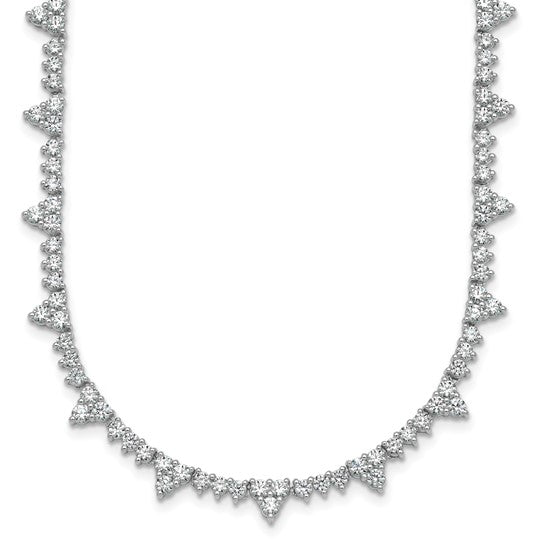 LORETA - Three-Prong Diamond Tennis Necklace