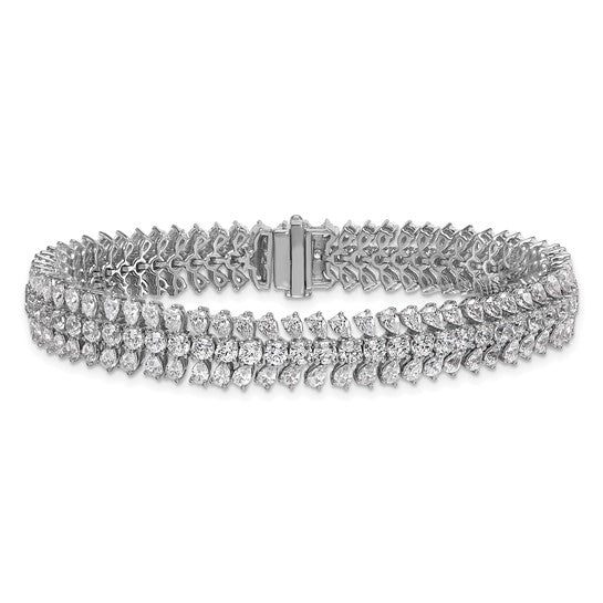 MARIELLA - Triple Row Diamond Tennis Bracelet