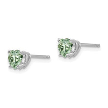 Load image into Gallery viewer, JEANINE - Green Gemstone Heart Earrings
