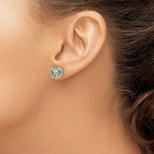 Load image into Gallery viewer, JEANINE - Green Gemstone Heart Earrings

