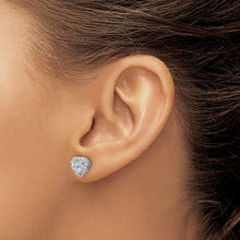 Load image into Gallery viewer, LUCIE - Diamond Halo Heart Earrings
