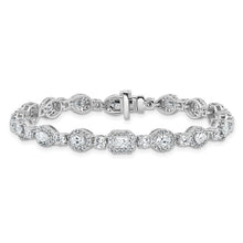 Load image into Gallery viewer, ROSABELLA - Multi-Diamond Halo Tennis Bracelet
