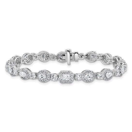 ROSABELLA - Multi-Diamond Halo Tennis Bracelet