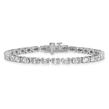 Load image into Gallery viewer, FELICIANA - Oval Diamond Half Bezel-Set Tennis Bracelet
