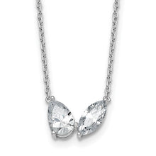 Load image into Gallery viewer, JACQUELINE - Two-Stone Pear and Marquise Diamond Necklace III
