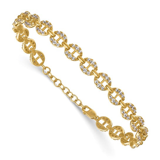 MADDALENA - Diamond Anchor Bracelet