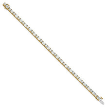 Load image into Gallery viewer, ELVANA - Emerald and Round Diamond Tennis Bracelet
