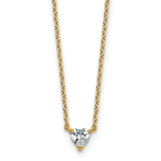 JOSEPHINE - Diamond Solitaire Heart Necklace