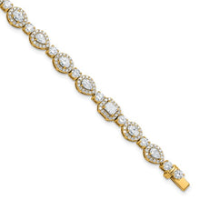 Load image into Gallery viewer, ROSABELLA - Multi-Diamond Halo Tennis Bracelet
