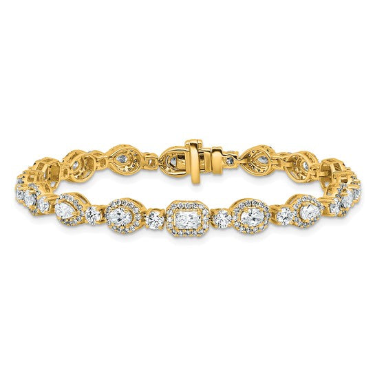 ROSABELLA - Multi-Diamond Halo Tennis Bracelet