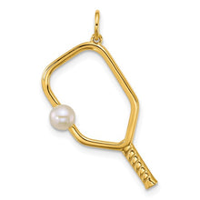 Load image into Gallery viewer, AMALIA - Pickleball Paddle Pearl Pendant Necklace
