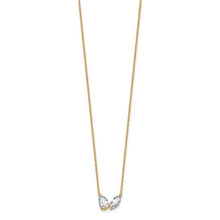 Load image into Gallery viewer, JACQUELINE - Two-Stone Pear and Marquise Diamond Necklace III
