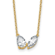 Load image into Gallery viewer, JACQUELINE - Two-Stone Pear and Marquise Diamond Necklace III
