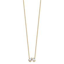 Load image into Gallery viewer, JACQUELINE - Two-Stone Pear and Oval Diamond Necklace
