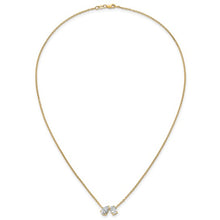 Load image into Gallery viewer, JACQUELINE - Two-Stone Pear and Oval Diamond Necklace
