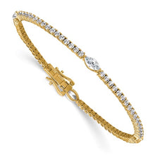Load image into Gallery viewer, VENERA - Round and Marquise Diamond Tennis Bracelet
