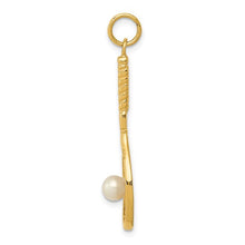 Load image into Gallery viewer, PERLA -Tennis Racket With Pearl Charm Pendant Necklace
