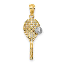 Load image into Gallery viewer, ADRIANA - Tennis Racket and Ball Pendant Necklace
