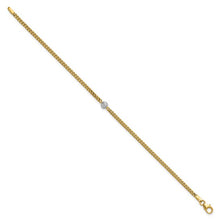 Load image into Gallery viewer, ALBA - Curb Bracelet Diamond Bezel
