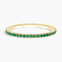 Load image into Gallery viewer, EMMA - The Half Eternity Emerald Stackable Ring
