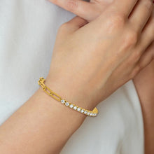 Load image into Gallery viewer, MARIANNA - Round Diamond Tennis Link Bracelet
