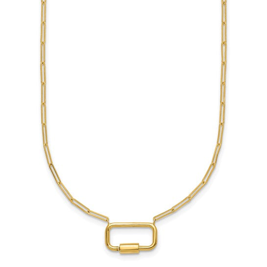 LEXI - PaperClip Charm Holder Necklace