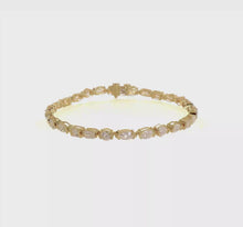 Load and play video in Gallery viewer, GISELLA - Grand Half Bezel Set Multi Diamond Tennis Bracelet
