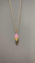 Load and play video in Gallery viewer, ISABELLA - The Strawberry Enameled Ice Cream Charm Necklace
