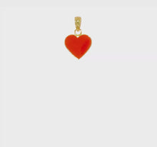 Load and play video in Gallery viewer, CLAIRE - Red Enameled Heart Pendant Necklace
