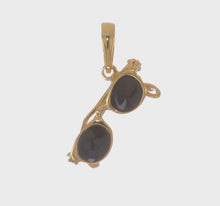 Load and play video in Gallery viewer, CLAUDIA - The Black Enameled Sunglasses Charm Necklace
