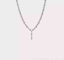 Load and play video in Gallery viewer, SELENA - Drop Down Pear Diamond Tennis Necklace
