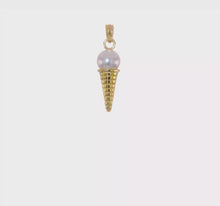 Load and play video in Gallery viewer, ADELINA - The White Bead Ice Cream Cone Charm Necklace

