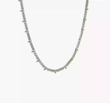 Load and play video in Gallery viewer, SONIA - Three-Prong Diamond Tennis Necklace
