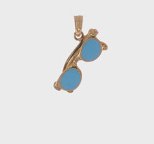 Load and play video in Gallery viewer, LULJETA - Sunglasses Charm Necklace Aqua Enameled

