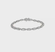 Load and play video in Gallery viewer, LIANA - Marquise Diamond Half Bezel-Set Tennis Bracelet
